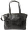 LECONI Shopper Vintage-Look Damen Henkeltasche Schultertasche Echt-Leder Natur Damentasche Ledertasche Umhängetasche Handtasche Leder 37x28x15cm dunkelgrau LE0061-buf