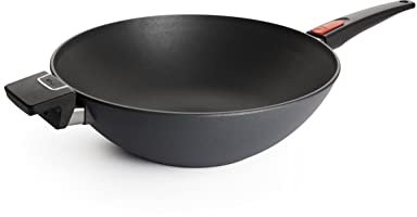 Woll Diamond Lite Wok- und Rührpfanne - Induktiv -, Ø 34 cm, 11 cm hoch - Geeignet für alle Herdarten, Aluminiumguss, Antihaft-Versiegelung, backofenfest, anthrazit