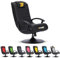 BraZen Stag Kids Gaming Chair for Kids Two Audio Speakers Subwoofer Bluetooth Compatible Boys Girls Small Gaming Chair Foldable Junior Child Speaker Video Games Chairs No Wheels - Black