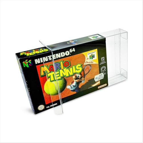 RESET RETRO 20x Klarsicht Schutzhüllen passend für Nintendo 64 Spiele in OVP 0,5 mm Passgenau und Glasklar-PET-Reset Retro Game Protectors-cases-box-Staubdicht-UV-Schutz