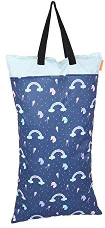 YOUTHINK Bolsas Secas Mojadas del Pañal del Paño del Bebé Reutilizable Impermeable, Bolsa De Natación Resistente Al Agua para La Playa, Piscina, Bolsa del Gimnasio, 40Cm * 70Cm(Re)