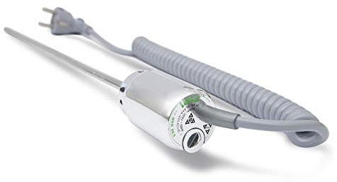 Thermoplongeur 300 W avec thermostat électronique pour radiateur, sèche-serviettes, radiateur (300 W, chromé)