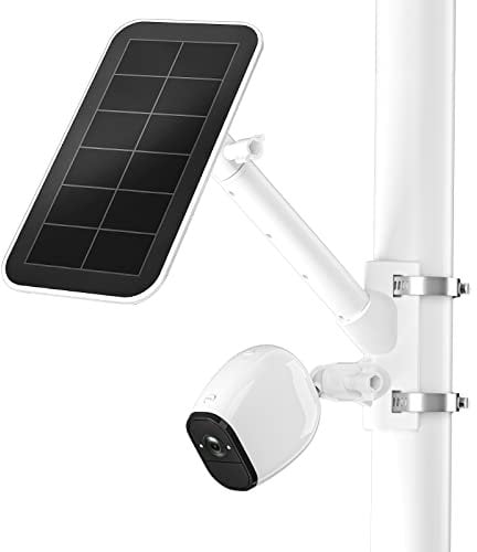 HOLACA 2-in-1-Mastenhalterung für Arlo Solar Panel/Arlo Pro 3/Arlo Ultra1&2/Arlo Essential/Arlo Pro 4 / eufyCam Outdoor Mount Zubehör für Arlo Pro 4 und Arlo Solar Panel (White)
