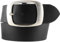 BELTINGER Jeansgürtel aus Vollrindleder 5 cm mit Doppel-Schnalle | Leder-Gürtel 50mm | Breiter Ledergürtel aus echtem Leder | Schwarz 80cm