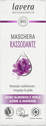 lavera Straffende Maske - mit dreifacher Wirkung Hyaluronsäure & Bakuchiol - Anti-Age - Vegan - Organic Skin Care - Sichtbar straffend und polstert die Haut - 50 ml