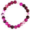 Generico ALCHIMIA- Bracciale elastico agata fucsia mm.8 cristalloterapia uomo donna