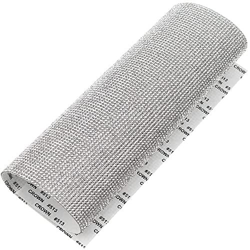 Kristall Strass, Aufkleber Bling Kristall Strass, Boutique Selbstklebend Glitzer Strass Aufkleber für Auto Handy DIY Handwerk Dekoration 10000 Stücke (24x20cm) Weiß