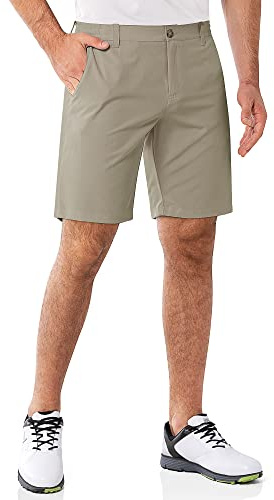 33,000ft Herren 9” Golf Shorts UPF 50+ Kurze Golfhose mit 4 Taschen | Leicht, Schnelltrockend, Atmungsaktiv, 4-Wege-Stretch, mit Tee-Halter, für Golfen Casual