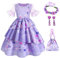 AntDiseno Isabella Encanto Prinzessinnen Kostüm für Mädchen | Verkleidung mit Blumen-Details | Halloween, Karneval & Geburtstag (Größe 3-10 Jahre)
