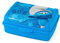 Lulabi Puffi Touch Blue Porta Pranzo in Polipropilene Decorato, 17x13x6,5cm