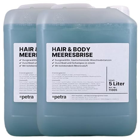 Hair & Body Meeresbrise [2×5 Liter] 2-in-1 Duschgel und Shampoo für Haar und Körper