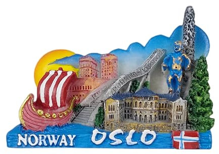Oslo Norwegen Kühlschrankmagnet 3D Reise Souvenir Kühlschrank Dekoration Magnet Aufkleber Handwerk Kollektion