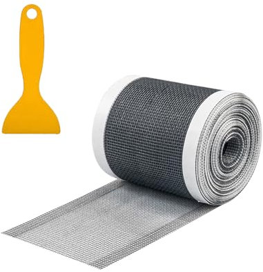 Neodrain Haarsieb Dusche 9cm x 10m Abfluss Haarfänger Einweg Duschabfluss Mesh Abflusssieb mit Plastikspatel Haushaltshelfer für Bad, Küche