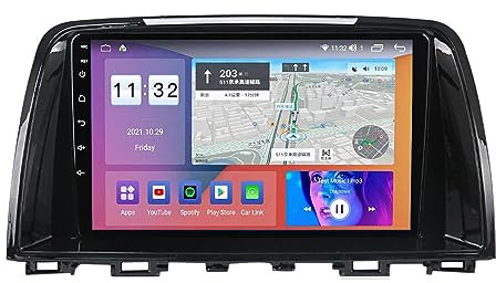 Android 12 Double Din Car Stereo, FM/RDS Radio for Mazda 6 3 2012-2017, 9'' Touchscreen Car Radio,Support DSP SWC GPS WiFi/BT Carplay Multimedia Player