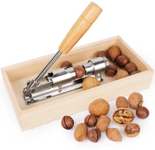 ChromLives Nussknacker Nußknacker Nussknacker Walnüsse Nut Cracker Nussknacker Edelstahl Walnussknacker Robuster Nussknacker Werkzeug für Nüsse Pekannüsse, Walnüsse Mandeln