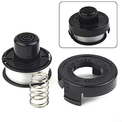 QOXEZY Lot de 2 bobines et fil pour débroussailleuse pour Black & Decker GL250