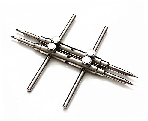 Housoutil Objektivschlüssel Aus Edelstahl Verstellbar Für Reparatur Von Kameraobjektiven Mit Spitz Und Flachspitzen Silberfarben