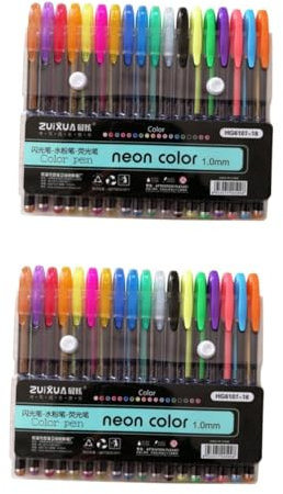 EXCEART 2 Stück 18 Farbige Gelstifte Farbiger Gelstift Neonfarbene Stifte Gelstifte Zum Ausmalen Malstifte Flash-stift