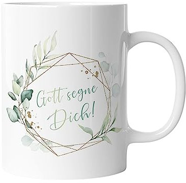 Christliche Tasse Geschenk für Christen mit Bibelvers Kaffeetasse Geschenkidee | Gott segne dich mug-christB-21