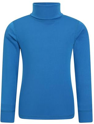 Mountain Warehouse Talus Kinder-Rollkragen-Top - schneller Schweisstransport, pflegeleichter Rollkragen-Pullover, Basisschicht - Kinderbekleidung für den Wintersport Kobalt Kinder 152 EU (11-12 Jahre)