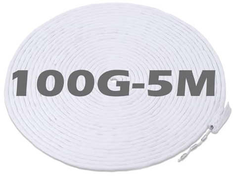 Kssvzz 500g Bleiband für Gardinen Schwer, 5M-100G Schwer Bleikette Gardinenbeschwerer, Vorhang Beschwerer für Vorhänge, Gardinen, Stoffe, Moskitonetz (100g-5M)