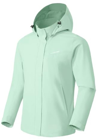 Pioneer Camp Damen Regenjacke Wasserdicht Leicht Atmungsaktive Windbreaker Winddichte Outdoorjacke mit Abnehmbarer Kapuze