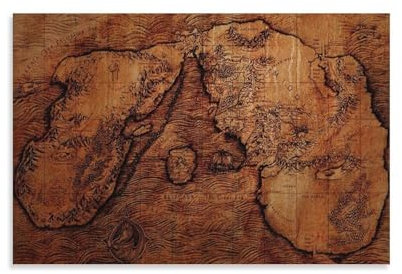 Poster Herr der Ringe Mittelerde Karte (14) Wandkunst Poster Scroll Leinwand Gemälde Bild Wohnzimmer Dekor Zuhause 30 x 45 cm