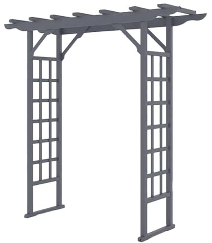 Gartenlaube, Spalier Pflanzen Unterstützung, Pergola für Garten Hinterhof, Rasen für Outdoor-Garten Kletterpflanzen, Bögen Zeremonie(Gray,160x50x210cm)
