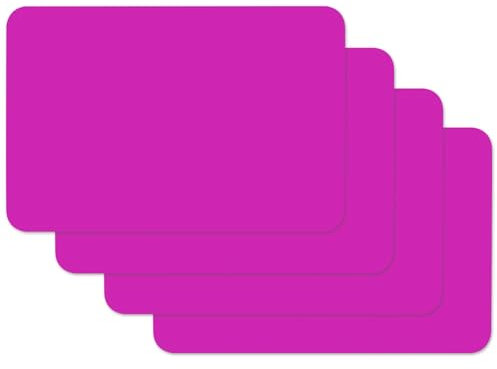 sopomarkt24 Tischset Fuchsia 4er Platzset Tischsets & Untersetzer für Küche Esszimmer Platzdeckchen Tischmatte abwaschbar & leicht zu reinigen 45 x 30 cm