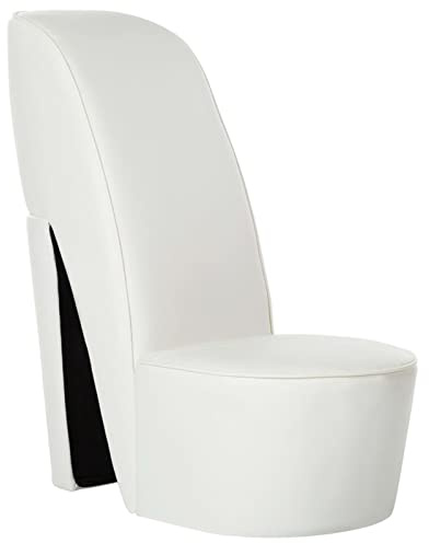 ShGaxin Sessel in Form eines Absatzes, Sessel, Ohrensessel, Stillsessel, Sessel für ältere Menschen, Kinosessel, Kunstleder, Weiß