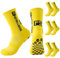 EEPLUYTY Fußball-Sportsocken,Grip Socken Fussball, Grip-Socken Rutschfest, Sportsocken Fußball Basketball Laufen (DE/NL/SE/PL, Numerisch, 39, 46, Regular, Regular, 3, Gelb)