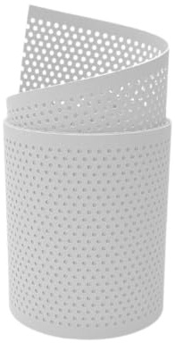 zaun|zu® Premium Sichtschutzstreifen GELOCHT | genarbte Oberfläche | 20% Lochmuster | PP für Doppelstabmatten | Sichtschutz Rolle | Polypropylen | Zaunblende | Made in Germany Weiß 2,55m