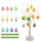 Aptliton Easter Tree with Lights with Colorful Easter Egg Decorations and Leaves, Battery Operated, DIY Gift Table Décor Kit, Twig Warm Lights, for Kids(12 Eggs, 40 Leaves)