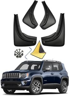 FUSKL 4 Stück Auto Schmutzfänger für Jeep Renegade 2016-2023, Vorne Hinten Fender Rad Kotflügel Karosserie Schutz Zubehör