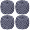 Coopay Chunky Wolle zum Häkeln, 4 x 90g Dicke Wolle zum Stricken Dickes Garn, Plüschgarn Wolle zum Stricken, Weich Wolle Dickes Garn Flauschig für Decken, Schals, Puppen, Samtig Plüschwolle - Hellgrau