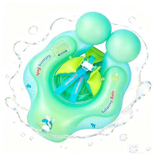 Baby Schwimmring ab 6-24 Monate, Blau Schwimmreifen Babys, Baby Swimming Float, Aufblasbare Schwimmtrainer mit verstellbare Schultergurte, Babys Pool Float Ring für Kinder Junge Mädchen 1-2 Jahre