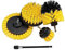Juego de accesorios de cepillo para taladro, kit de limpieza de depurador eléctrico, amarillo
