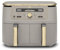 Ninja MAX Dual Zone Digital Air Fryer, 2 Drawers, 9.5L, 6-in-1, Uses No Oil, Air Fry, Max Crisp, Roast, Bake, Reheat, Dehydrate, Non-Stick, Dishwasher Safe Baskets, Stone Gold DZ400UKSTGD