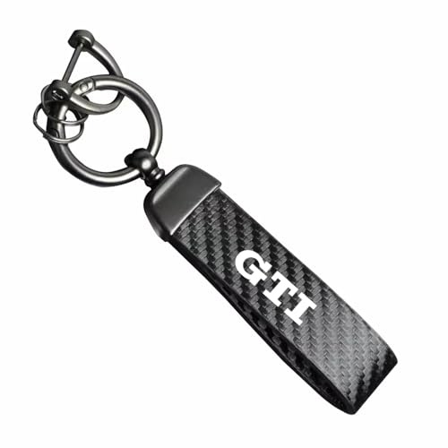 Auto Schlüsselanhänger,für GTI Anti Schlüsselring Design Carbonfaser Verlust Personalisierte Logo Männer Frauen Zubehör