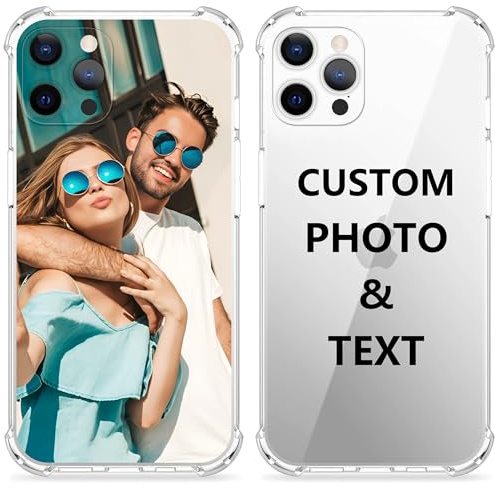 Custom Personalized Picture/Photo Phone Case for iPhone 17e 17 Air 16e 16 15 14 12 13 11 Pro Max XR X Xs 8 7 Plus, Four-Corner airbag is Anti-Drop,Anti-Scratch Soft Protective Clear TPU Case