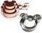 FunWhaleljm 3-stöckige Maus, mehrschichtige Kuchen-Backformen, Edelstahl, 3 Größen, Ringe, Mousse-Kuchenringe (Mousse-Formen, 3 Stück)