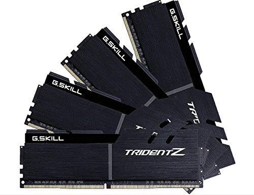 Memory RAM G. Skill Trident Z 32 GB (4 x 8 GB) DDR4 4133 MHz cl19 – Kit Quad Channel 4 barrette di RAM DDR4 PC4 – 33064 – – F4 – 4133 C19q-32gtzkkf – Nero