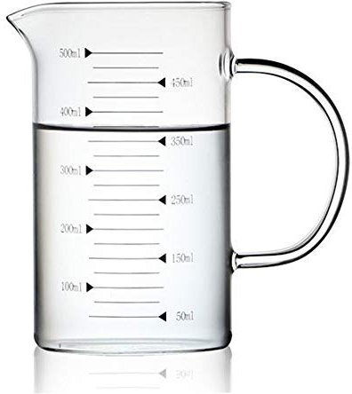 TAMUME 500ml Verre Tasse à Mesurer pour la Cuisson, Mesure Cruche pour la Cuisine (500ml)