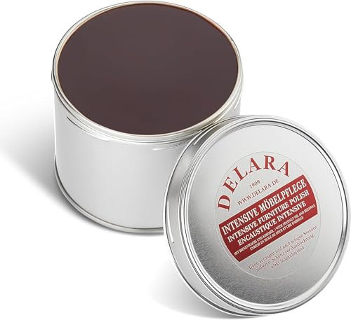 DELARA - Cuidado intensivo de los muebles con cera de abeja y aceite de coco (500 ml), color marrón