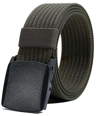 LionVII Men Nylon Belt Tactical Military with Plastic Buckle, Adjustable Trim to Fit 28-49 Waist