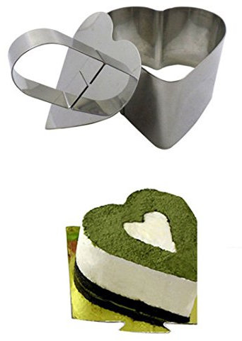 Emporte-pièce en acier inoxydable pour gâteau, biscuits, pâte à sucre, mousse Moule à pâtisserie avec poussoir Taille cœur