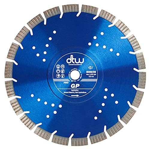DTW Pro GP Diamond Blade - General Purpose Diamond Blade For Concrete, Brick, Block, Other General Masonry & More
