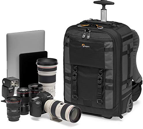 Lowepro LP37272-PWW Pro Trekker RLX 450 AW II Kamerarucksack/-Trolley für 15-Zoll-Laptop/iPad, spiegellose Profikamera/DSLR, Sony, Canon, Nikon, Gimbal, Drohne, DJI Osmo Pro, DJI Mavic Pro, grau