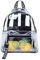 TINYAT Holographic Transparenter Durchsichtig Rucksack superweiche PVC Klarer Rucksack Stadiongenehmigung Wasserdichte Schultasche T9051