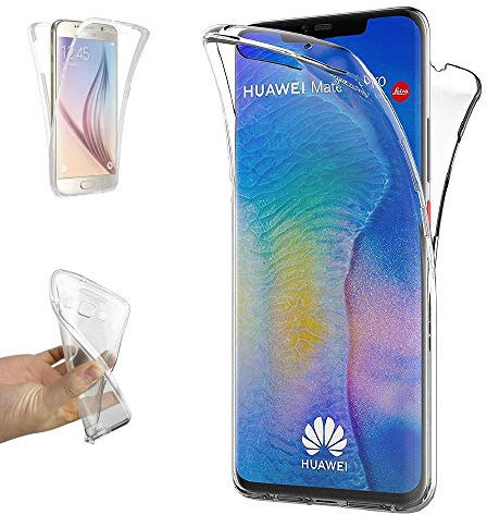 REY Cover in Gel TPU per Huawei Mate 20 PRO, Silicone Case, 360° Full Body Protezione, Protettiva Sottile Back Cover